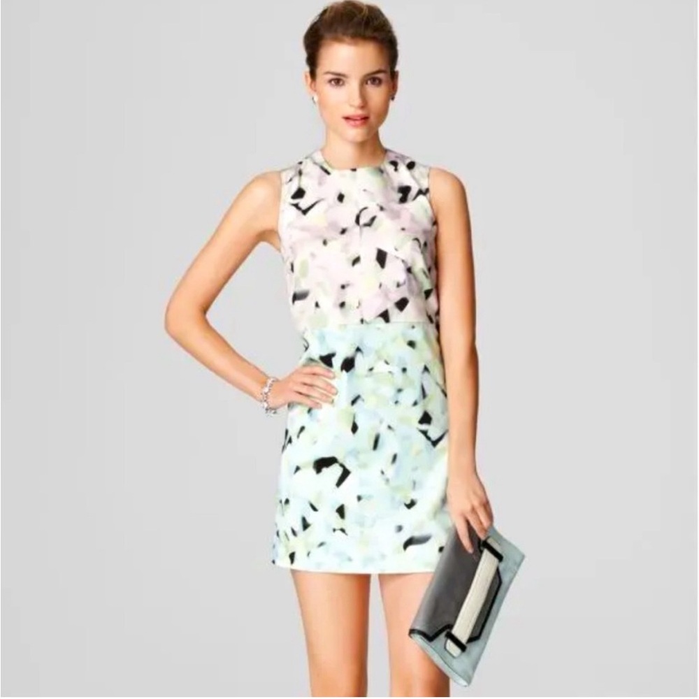 MILLY Eloise abstract pastel watercolor shift dress 4
